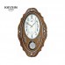 Rhythm (Japan) - 14 "Inch Height Comfort Swing Pendulum Wooden Wall Clock- 36x58x11Cm (Silent Movement, Silent Silky Brown Wooden Case)